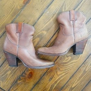 Frye Western Ankle Boot, sz 7.5, dark taupe